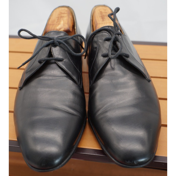 Bruno Magli Men’s Shoes Size 9 Black Plain Toe Oxfords Made In Italy Bolonga main image 11